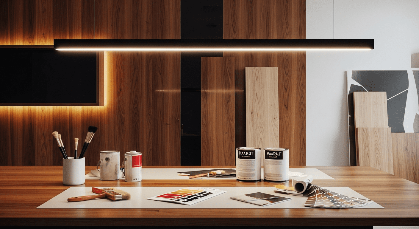 Image for the article 'Best Wood Coatings for Modern Interior Design' regarding paints industry.