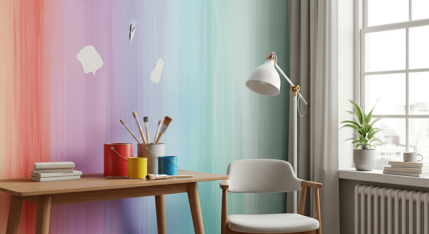 Enhance Small Apartment Decor with Creative Paint Techniques